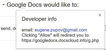 Google Docs Attack Developer