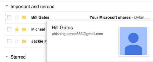 gmail phishing example