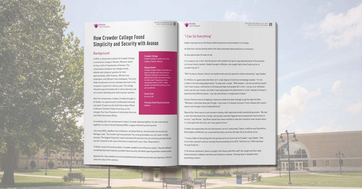 How Crowder College Found Simplicity and Security with Avanan